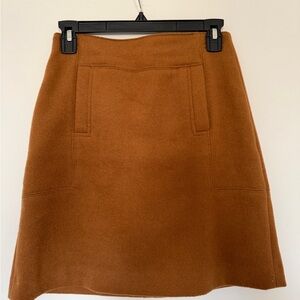 LOFT A-Line Skirt in Rich Brown